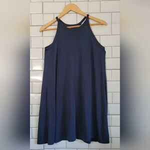 Olya Made In The Usa  Style# 8088c Ladies Navy Blue Lounge Sleeveless Dress A-Li
